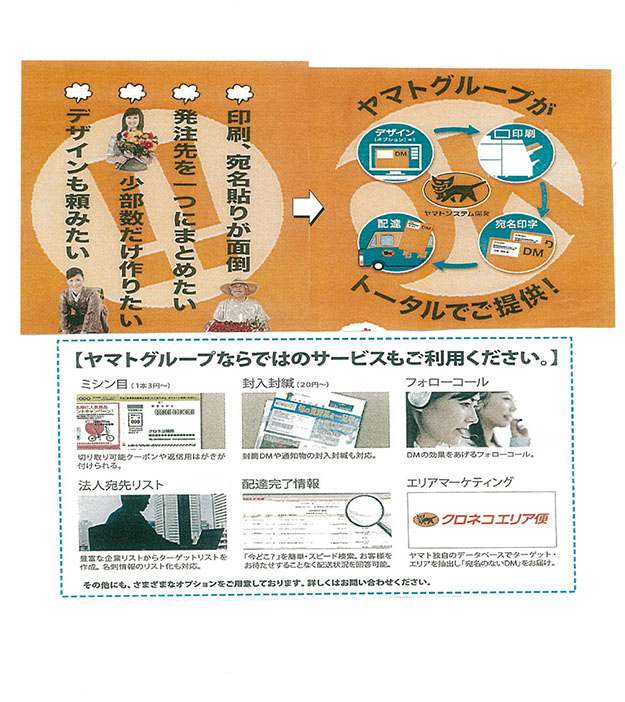 写真1-4　ヤマトのオンデマンドＤＭ（カタログより抜粋）